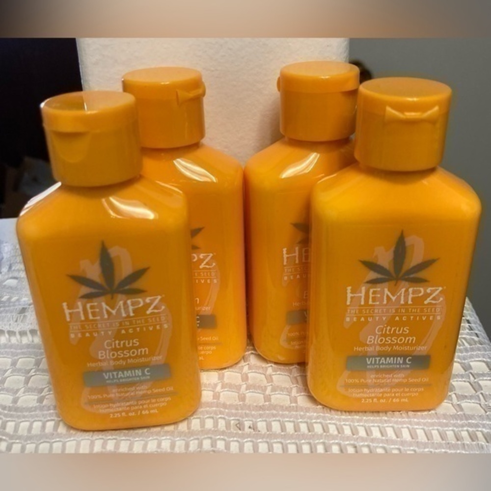 NWT Set of 4 Hempz Citrus Blossom Herbal Body Moisturizer
